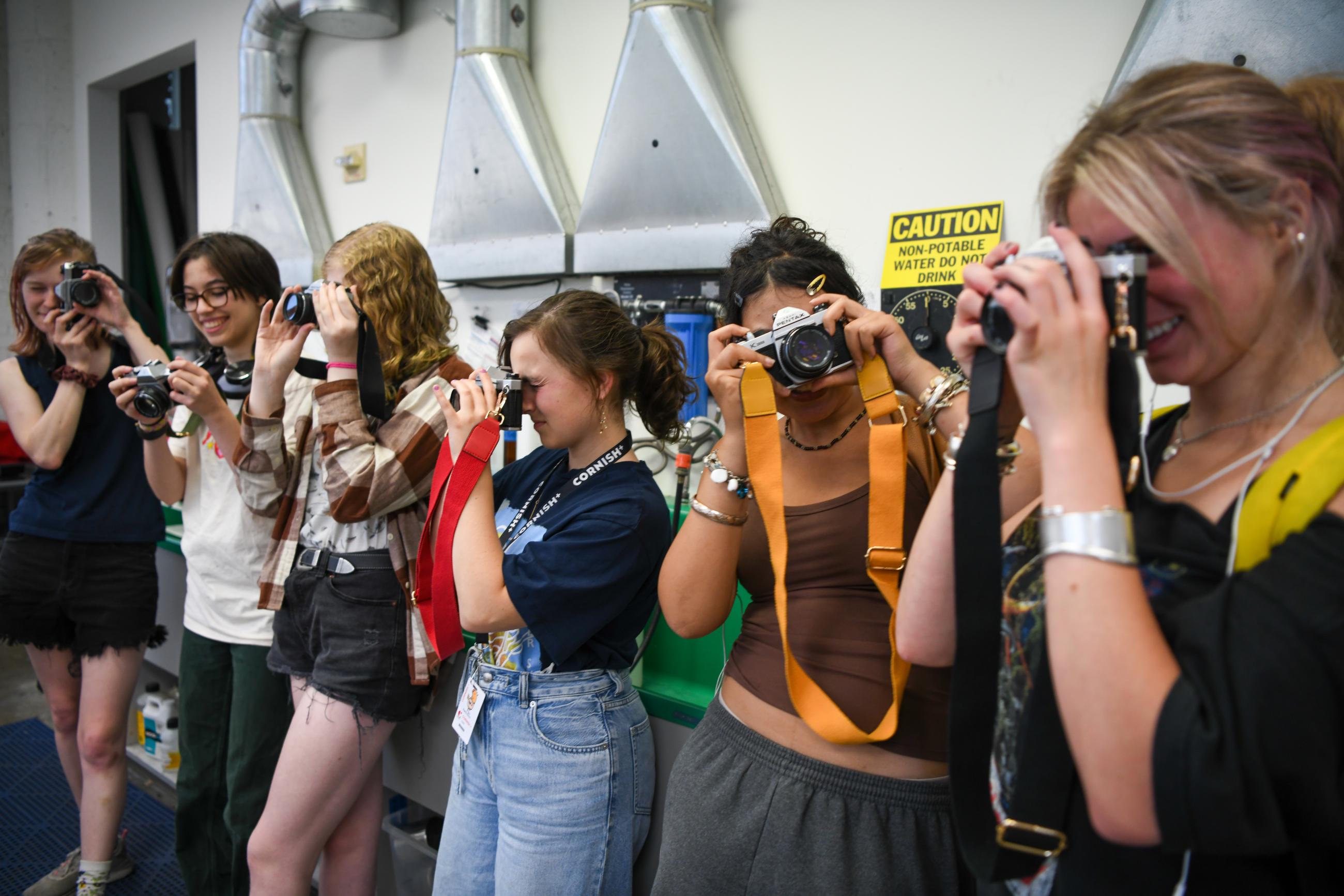 Photo by Winnifred Westward from Summer@Cornish 2025 photo students in photo lab