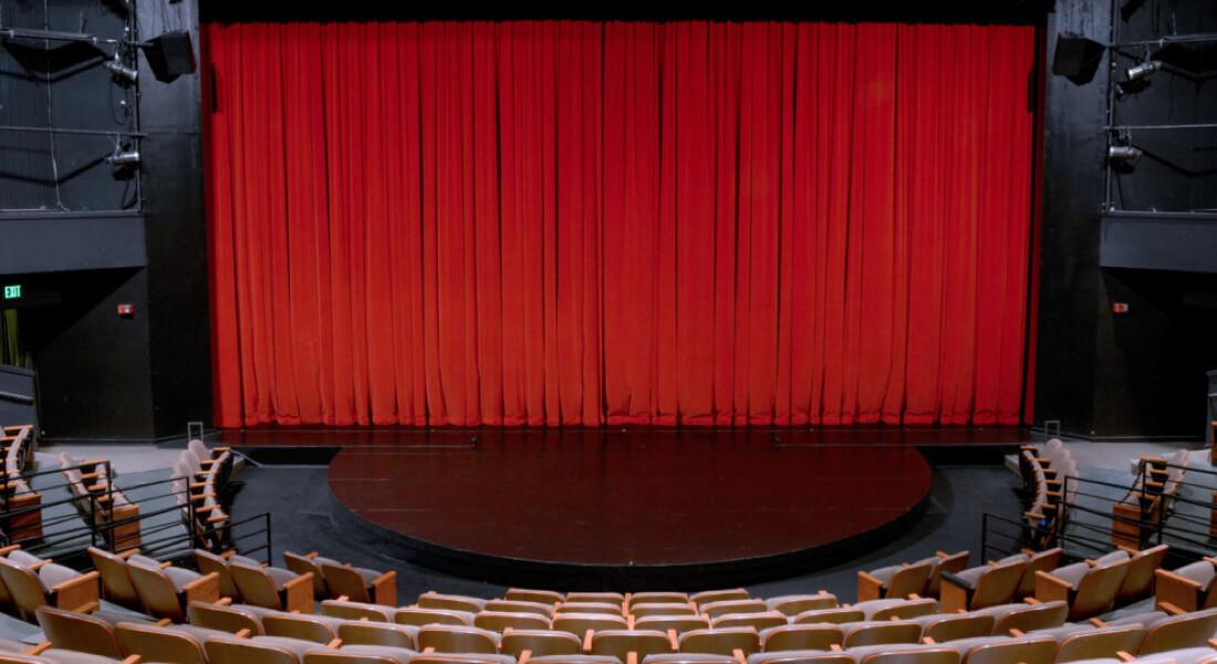auditorium with red curtains