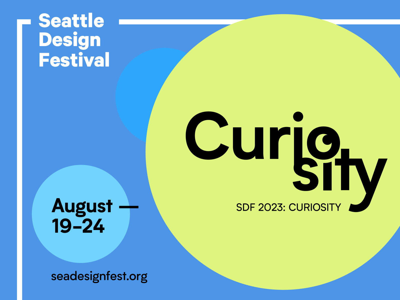 logo for Seattle Design Festival 2023: Theme: Curiosity